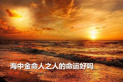 八字海中金命人的命運好嗎，海中金命是什麼意思？